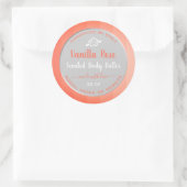 Leuke Vanille Roos Roze Product Verpakkingslabels Ronde Sticker (Tas)