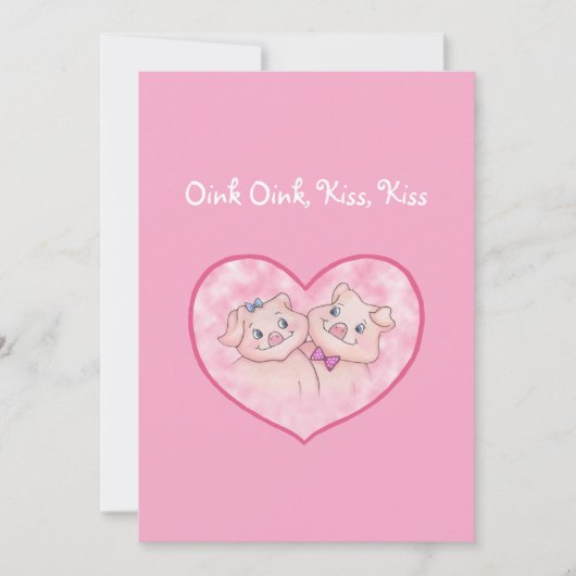 Leuke Varkens in de Kaart van de Valentijnsdag van (Voorkant)