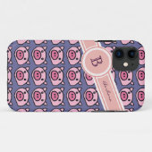 Leuke Varkens Naam initiaal Case-Mate iPhone Case (Achterkant (horizontaal))