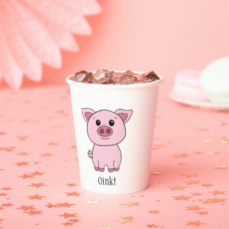 Leuke varkensinkt! Leuke Koe Moo! Farm Animals Papieren Bekers