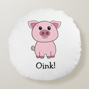 Leuke varkensinkt! Voorzijde Leuke Koe Moo! Achter Rond Kussen