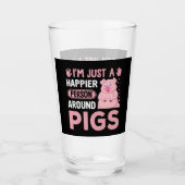 leuke varkensliefhebbers woord kunst glas (Voorkant)