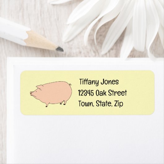 Leuke Varkensvarkens Adresetiketten Etiket (Insitu)