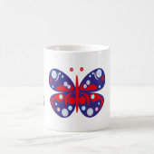 Leuke vector blauwe vlinder koffiemok (Center)