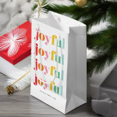 Leuke veelkleurige "vreugdevolle" gepersonaliseerd klein cadeauzakje