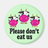 Leuke Vegan Koeien magneet (Voorkant)