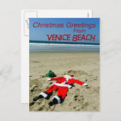 Leuke Venice Beach kerst Briefkaart! Feestdagenkaart (Voorkant / Achterkant)