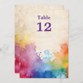 Leuke verf spatten Tafelnummer teken (Voorkant / Achterkant)