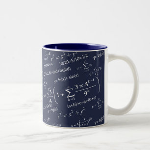 Leuke vergelijkingen voor Wiskunde docenten en stu Tweekleurige Koffiemok