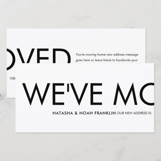 Leuke verhuisbericht Nieuwe adresaankondiging (Voorkant / Achterkant)