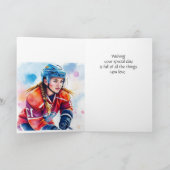 Leuke Verjaardag Aangepaste Naam Meisjes Hockey Kaart (Binnen)
