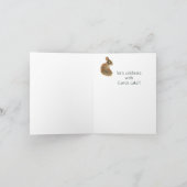 Leuke Verjaardag Aangepaste Naam Schattige Konijn, Kaart (Binnen)