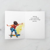 Leuke Verjaardag Aangepaste Naam Skateboard Kaart (Binnen)