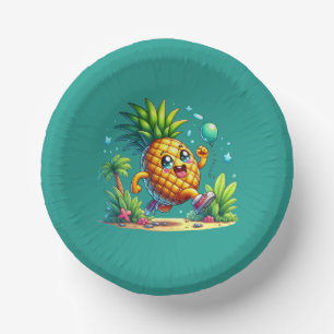 Leuke verjaardag ananas party strand papieren kommen