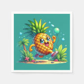 Leuke verjaardag ananas party strand servet (Voorkant)