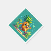 Leuke verjaardag ananas party strand servet (Hoek)