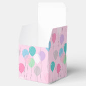 Leuke Verjaardag Ballonnen Patroon op Roze Achterg Bedankdoosjes (Geopend)