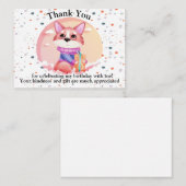 Leuke Verjaardag Bedankt Notitiekaartje (Voorkant / Achterkant)