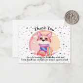 Leuke Verjaardag Bedankt Notitiekaartje (Voorkant / Achterkant in situ)
