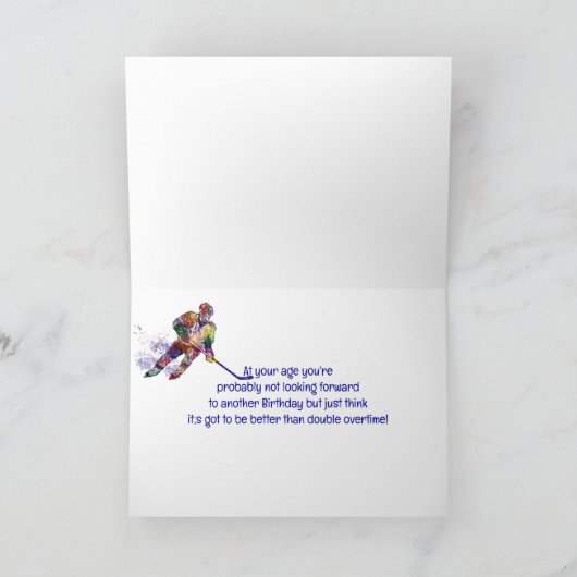 Leuke verjaardag beter dan Double Overtime Hockey Kaart (Binnen)