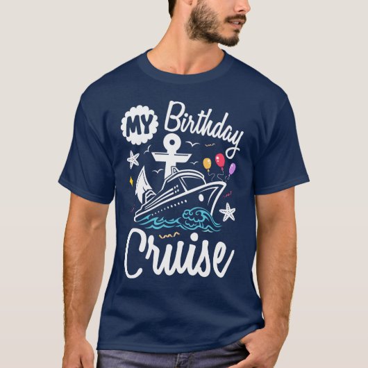 Leuke verjaardag cruise squad t-shirt (Voorkant)