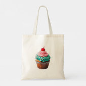 Leuke Verjaardag Cupcake Dessert Illustratie Clipa Tote Bag (Achterkant)
