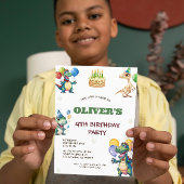 Leuke verjaardag dinosaurussen kinderen verjaardag save the date