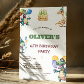 Leuke verjaardag dinosaurussen kinderen verjaardag save the date