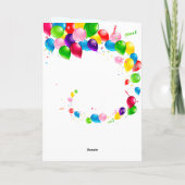 Leuke verjaardag Dragon Voeg naam en uw handtekeni Kaart (Achterkant)