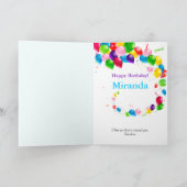 Leuke verjaardag Dragon Voeg naam en uw handtekeni Kaart (Binnen)