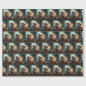 Leuke verjaardag eekhoorn met cupcake cadeaupapier (Vlak)