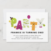 Leuke verjaardag Halloween Party uitnodiging (Voorkant)