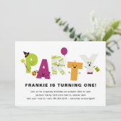 Leuke verjaardag Halloween Party uitnodiging (Staand voorkant)