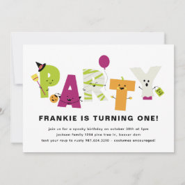 Leuke verjaardag Halloween Party uitnodiging