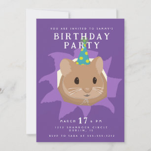 Leuke Verjaardag Hamster gluren door gat Kaart