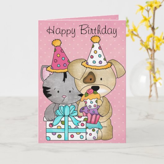 Leuke Verjaardag Kaart (Gele Bloem)