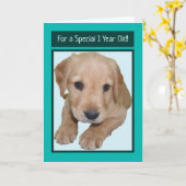 Leuke verjaardag Kaart voor 1 jaar oude jongen (Gele Bloem)