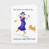 Leuke Verjaardag Kaart voor een vrouw Dansen (Voorkant)