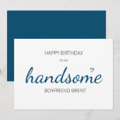 leuke verjaardag knappe vriend harnavy kaart (Voorkant / Achterkant)