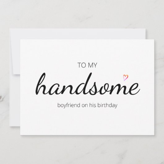 leuke verjaardag knappe vriendje hartliefde kaart (Voorkant)