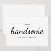 leuke verjaardag knappe vriendje hartliefde kaart (Voorkant / Achterkant)