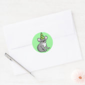 Leuke Verjaardag Koala in Feest Pet Tekenen Sticke Ronde Sticker (Envelop)