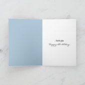 Leuke verjaardag konijn in de sneeuw kaart (Binnen)