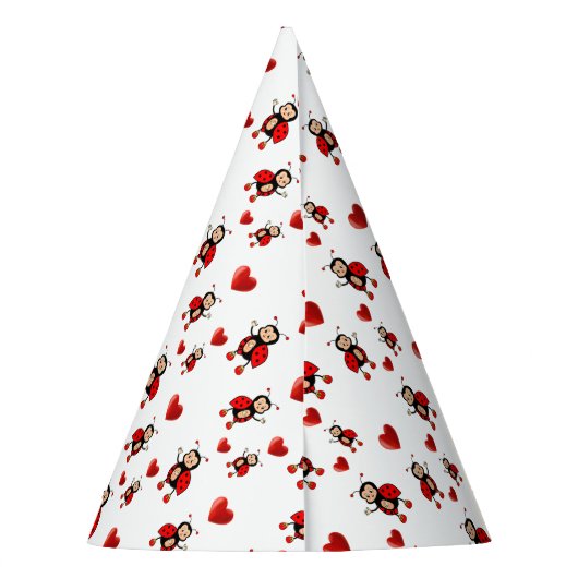 Leuke verjaardag lieveheersbeestje feesthoedjes (Achterkant)