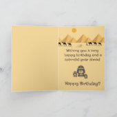 leuke verjaardag met egyptische hond lang zwart ha kaart (Binnen)