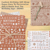 Leuke verjaardag neutraal dan elke leeftijd voeg k inpakpapier vel