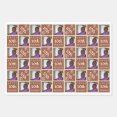 Leuke Verjaardag Neutrals 3 Foto Willekeurige Leef Inpakpapier Vel (Voorkant 3)