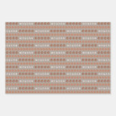 Leuke Verjaardag Neutrals 3 Foto Willekeurige Leef Inpakpapier Vel (Voorkant 2)