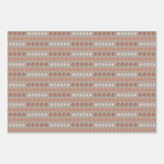 Leuke Verjaardag Neutrals 3 Foto Willekeurige Leef Inpakpapier Vel (Voorkant 2)