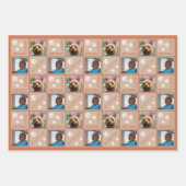 Leuke Verjaardag Neutrals 3 Foto Willekeurige Leef Inpakpapier Vel (Voorkant)